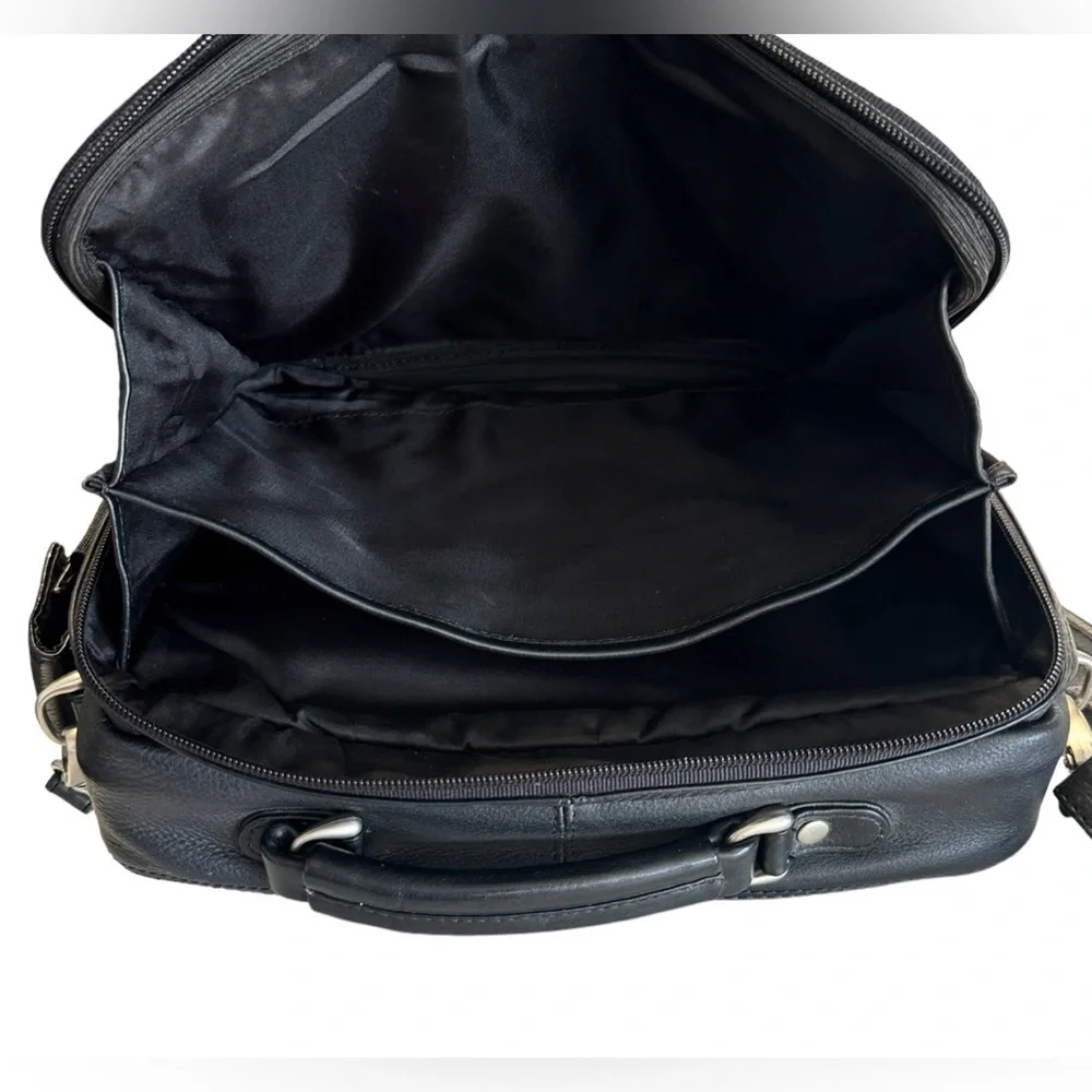 Wilson’s Leather Small Black Briefcase Unisex